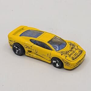1999 Hot Wheels X-RAY Cruiser Series Yellow Jaguar XJ220 1/64 Diecast/Plastic